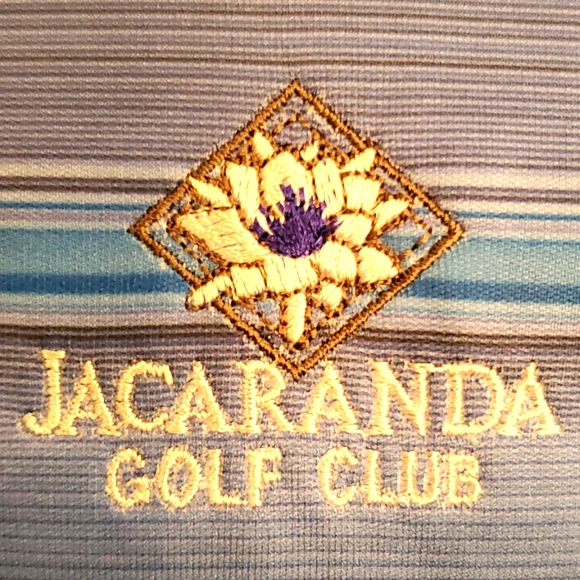 ADIDAS S CLIMA COOL BLUE OMBRE STRIPPED POLO - Picture 5 of 5